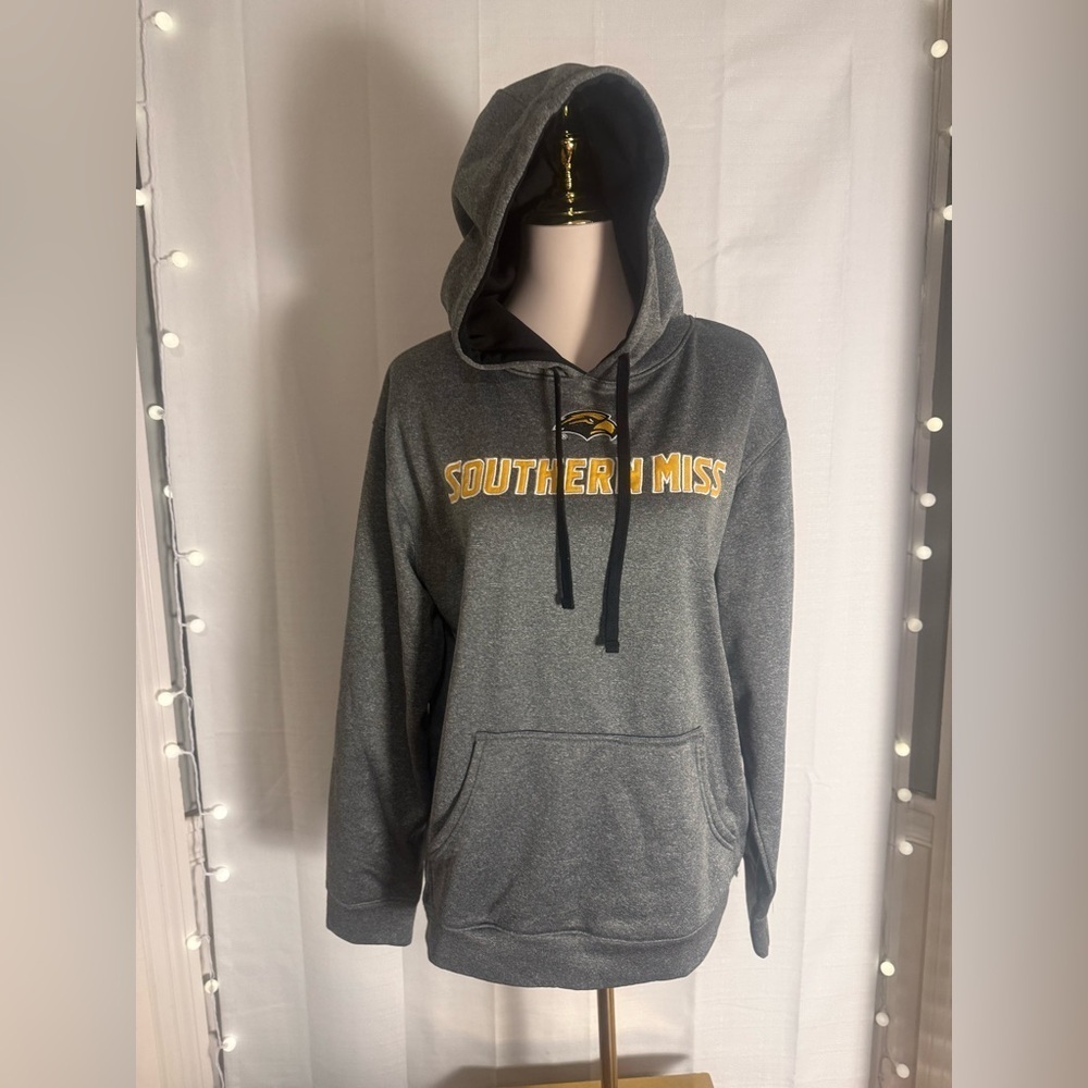 Champion Southern Miss Golden Eagles Gray Fleece Hoodie Size M
